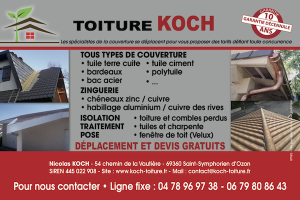 Couvreur toiture garantie Lyon